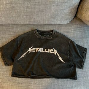 NWOT- Metallica Logo Crop Top- Brandy Melville- O/S